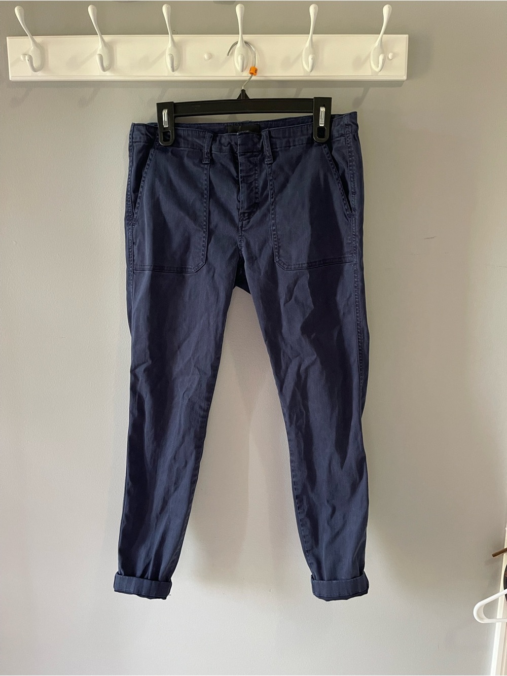 J. Crew Navy Cotton Chinos - Slim Casual Trousers